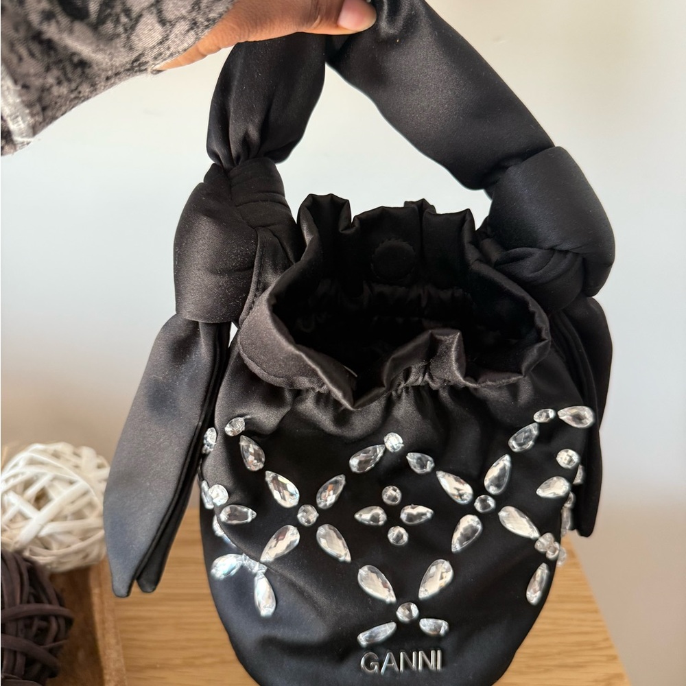 14 - *Like New* GANNI Black Occasion Top Handle Bag - Picture 5 of 8